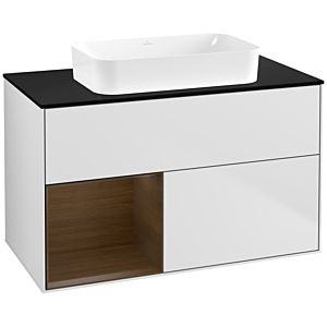 Villeroy and Boch Finion Villeroy and Boch Finion G652GNMT 100x60.3x50.1cm, shelf left Walnut veneer, white matt lacquer