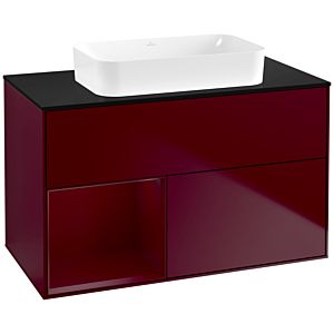 Villeroy und Boch Finion Waschtischunterschrank G652HBHB 100x60,3x50,1cm, Regal links Peony, Peony Matt