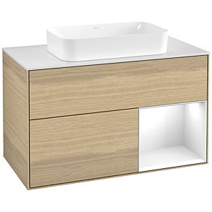 Villeroy and Boch Finion Villeroy and Boch Finion G661GFPC 100x60.3x50.1cm, shelf on the right Glossy white lacquer, Oak Veneer