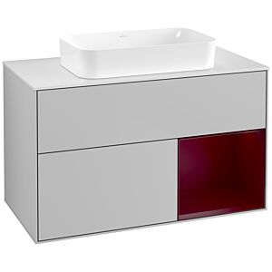 Villeroy und Boch Finion Waschtischunterschrank G661HBGJ 100x60,3x50,1cm, Regal rechts Peony, Light grey matt