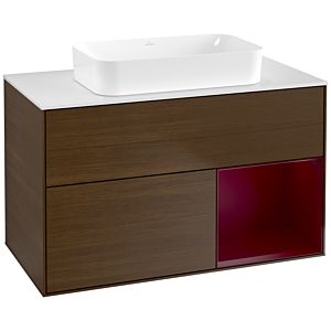 Villeroy et Boch Finion Villeroy et Boch G661HBGN 100x60.3x50.1cm, étagère à droite Peony , placage Peony