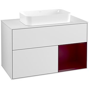 Villeroy and Boch Finion Villeroy and Boch Finion G661HBMT 100x60.3x50.1cm, shelf on the right Peony , white matt lacquer