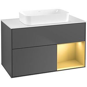Villeroy and Boch Finion Villeroy and Boch Finion G661HFGK 100x60.3x50.1cm, shelf right gold matt, anthracite matt