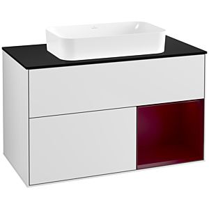 Villeroy and Boch Finion Villeroy and Boch Finion G662HBMT 100x60.3x50.1cm, shelf on the right Peony , white matt lacquer