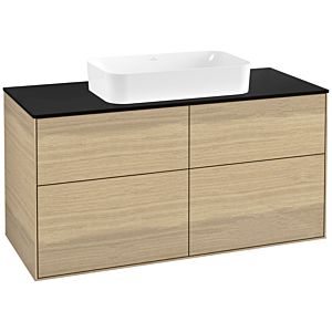 Villeroy et Boch Finion Villeroy et Boch G67200PC 120x60,3x50,1 cm, verre noir mat, Oak Veneer