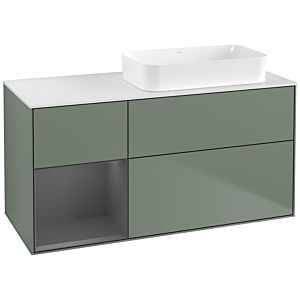 Villeroy and Boch Finion Villeroy and Boch Finion G681GKGM 120x60.3x50.1cm, shelf left anthracite matt, Olive Matt Lacquer