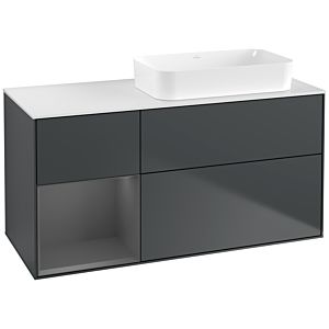 Villeroy and Boch Finion Villeroy and Boch Finion G681GKHG 120x60.3x50.1cm, shelf left anthracite matt, Midnight Blue Matt Lacquer
