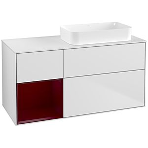 Villeroy and Boch Finion Villeroy and Boch Finion G681HBMT 120x60.3x50.1cm, shelf on the left Peony , white matt lacquer