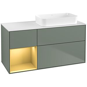 Villeroy and Boch Finion Villeroy and Boch Finion G681HFGM 120x60.3x50.1cm, shelf left gold matt, Olive Matt Lacquer
