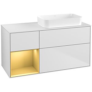 Villeroy and Boch Finion Villeroy and Boch Finion G681HFMT 120x60.3x50.1cm, shelf left gold matt, white matt lacquer