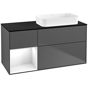 Villeroy and Boch Finion Villeroy and Boch Finion G682GFGK 120x60.3x50.1cm, shelf on the left glossy white lacquer, anthracite matt