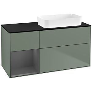 Villeroy and Boch Finion Villeroy and Boch Finion G682GKGM 120x60.3x50.1cm, shelf left anthracite matt, Olive Matt Lacquer