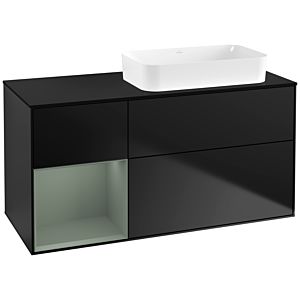 Villeroy and Boch Finion Villeroy and Boch Finion G682GMPD 120x60.3x50.1cm, shelf on the left Olive Matt Lacquer , black matt lacquer