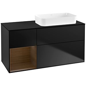 Villeroy and Boch Finion Villeroy and Boch Finion G682GNPD 120x60.3x50.1cm, shelf left walnut veneer, black matt lacquer