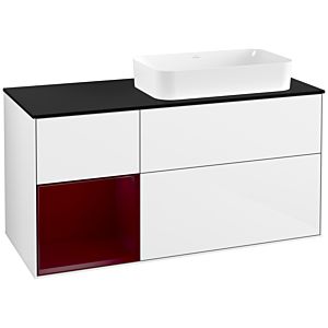 Villeroy and Boch Finion Villeroy and Boch Finion G682HBGF 120x60.3x50.1cm, shelf on the left Peony , glossy white lacquer
