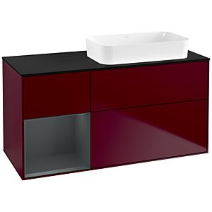 Villeroy et Boch Finion Villeroy et Boch G682HGHB 120x60.3x50.1cm, étagère à gauche Midnight Blue Matt Lacquer , Peony Matt