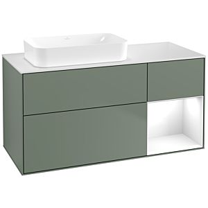 Villeroy and Boch Finion Villeroy and Boch Finion G691GFGM 120x60.3x50.1cm, shelf on the right Glossy white lacquer, Olive Matt Lacquer