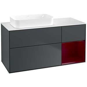 Villeroy und Boch Finion Waschtischunterschrank G691HBHG 120x60,3x50,1cm, Regal rechts Peony, Midnight Blue Matt Lacquer