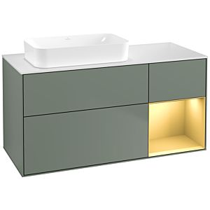 Villeroy and Boch Finion Villeroy and Boch Finion G691HFGM 120x60.3x50.1cm, shelf right gold matt, Olive Matt Lacquer