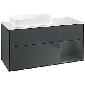 Villeroy und Boch Finion Waschtischunterschrank G691HGHG 120x60,3x50,1cm, Regal rechts Midnight Blue Matt Lacquer, Midnight Blue Matt Lacquer