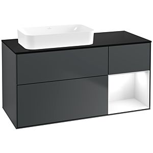 Villeroy et Boch Finion Villeroy et Boch G692GFHG 120x60.3x50.1cm, étagère à droite Laque blanc brillant, Midnight Blue Matt Lacquer