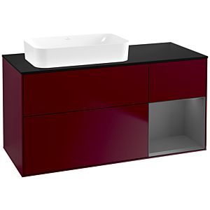 Villeroy et Boch Finion Villeroy et Boch G692GKHB 120x60,3x50,1cm, étagère droite anthracite mat, Peony Matt