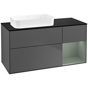 Villeroy and Boch Finion Villeroy and Boch Finion G692GMGK 120x60.3x50.1cm, shelf on the right Olive Matt Lacquer , anthracite matt