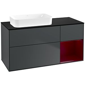 Villeroy und Boch Finion Waschtischunterschrank G692HBHG 120x60,3x50,1cm, Regal rechts Peony, Midnight Blue Matt Lacquer