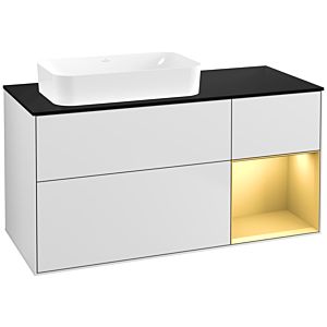 Villeroy and Boch Finion Villeroy and Boch Finion G692HFMT 120x60.3x50.1cm, shelf right gold matt, white matt lacquer
