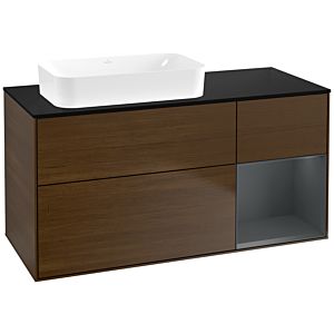 Villeroy and Boch Finion Villeroy and Boch Finion G692HGGN 120x60.3x50.1cm, shelf on the right Midnight Blue Matt Lacquer , Walnut veneer