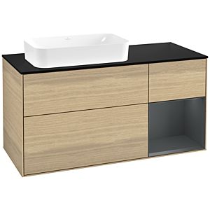 Villeroy and Boch Finion Villeroy and Boch Finion G692HGPC 120x60.3x50.1cm, shelf on the right Midnight Blue Matt Lacquer , Oak Veneer