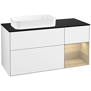Villeroy et Boch Finion G692PCGF 120x60.3x50.1cm, étagère à droite Oak Veneer , laqué blanc brillant