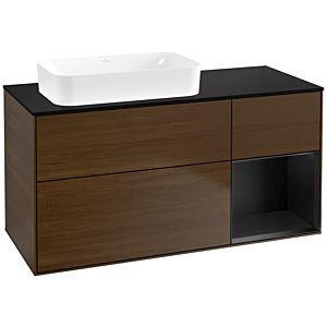Villeroy and Boch Finion Villeroy and Boch Finion G692PDGN 120x60.3x50.1cm, shelf on the right black matt lacquer, walnut veneer