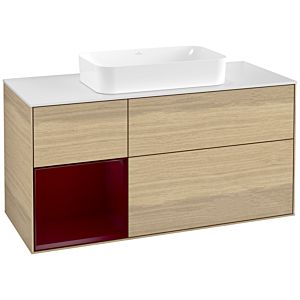 Villeroy und Boch Finion Waschtischunterschrank G701HBPC 120x60,3x50,1cm, Regal rechts Peony, Oak Veneer