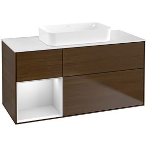 Villeroy and Boch Finion Villeroy and Boch Finion G701MTGN 120x60.3x50.1cm, shelf on the right white matt lacquer, walnut veneer