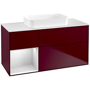 Villeroy et Boch Finion Villeroy et Boch G701MTHB 120x60.3x50.1cm, étagère à droite laqué blanc mat, Peony Matt