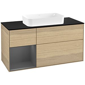 Villeroy and Boch Finion Villeroy and Boch Finion G702GKPC 120x60,3x50,1cm, shelf right anthracite matt, Oak Veneer