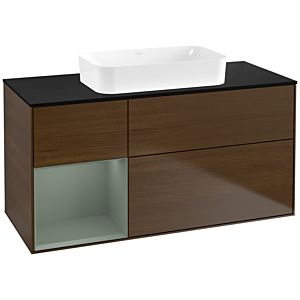 Villeroy et Boch Finion G702GMGN 120x60.3x50.1cm, étagère à droite Olive Matt Lacquer , placage Olive Matt Lacquer