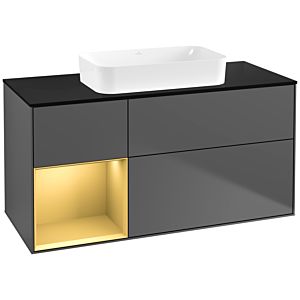 Villeroy and Boch Finion Villeroy and Boch Finion G702HFGK 120x60.3x50.1cm, shelf right gold matt, anthracite matt