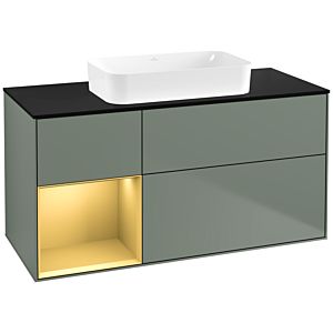 Villeroy and Boch Finion Villeroy and Boch Finion G702HFGM 120x60.3x50.1cm, shelf right gold matt, Olive Matt Lacquer