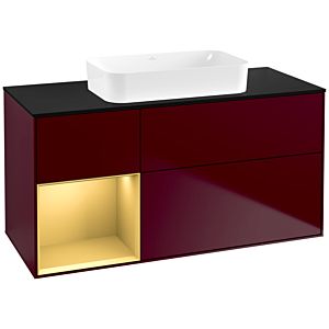 Villeroy und Boch Finion Waschtischunterschrank G702HFHB 120x60,3x50,1cm, Regal rechts Gold matt, Peony Matt