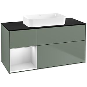 Villeroy and Boch Finion Villeroy and Boch Finion G702MTGM 120x60.3x50.1cm, shelf on the right white matt lacquer, Olive Matt Lacquer