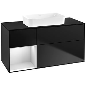 Villeroy and Boch Finion Villeroy and Boch Finion G702MTPD 120x60.3x50.1cm, shelf on the right white matt lacquer, black matt lacquer