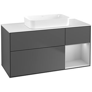 Villeroy and Boch Finion Villeroy and Boch Finion G711GJGK 120x60.3x50.1cm, shelf on the right light gray matt, anthracite matt