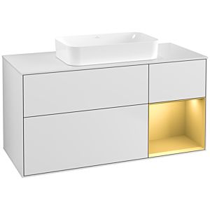 Villeroy and Boch Finion Villeroy and Boch Finion G711HFMT 120x60.3x50.1cm, shelf right gold matt, white matt lacquer