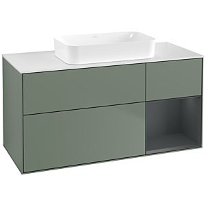 Villeroy and Boch Finion Villeroy and Boch Finion G711HGGM 120x60.3x50.1cm, shelf on the right Midnight Blue Matt Lacquer , Olive Matt Lacquer