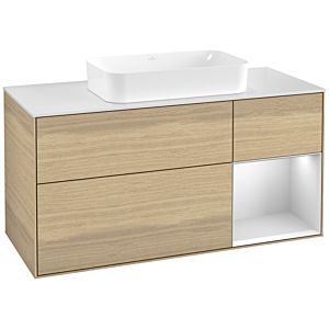 Villeroy and Boch Finion Villeroy and Boch Finion G711MTPC 120x60.3x50.1cm, shelf on the right white matt lacquer, Oak Veneer
