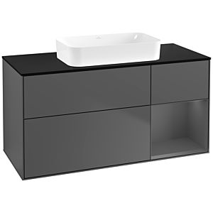 Villeroy and Boch Finion Villeroy and Boch Finion G712GKGK 120x60.3x50.1cm, shelf on the right Anthracite matt, Anthracite matt