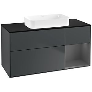 Villeroy and Boch Finion Villeroy and Boch Finion G712GKHG 120x60,3x50,1cm, shelf right anthracite matt, Midnight Blue Matt Lacquer