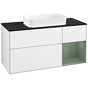 Villeroy and Boch Finion Villeroy and Boch Finion G712GMGF 120x60.3x50.1cm, shelf on the right Olive Matt Lacquer , glossy white lacquer